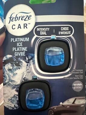 Febreze Car Platinum Ice Vent Clips - Blue and Black (8)